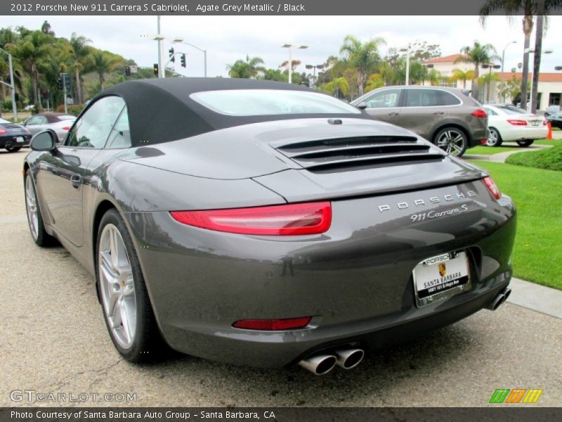 Agate Grey Metallic / Black 2012 Porsche New 911 Carrera S Cabriolet