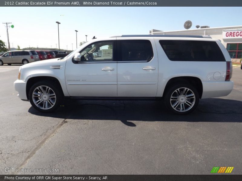 White Diamond Tricoat / Cashmere/Cocoa 2012 Cadillac Escalade ESV Premium AWD