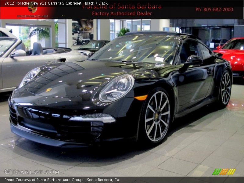 Black / Black 2012 Porsche New 911 Carrera S Cabriolet