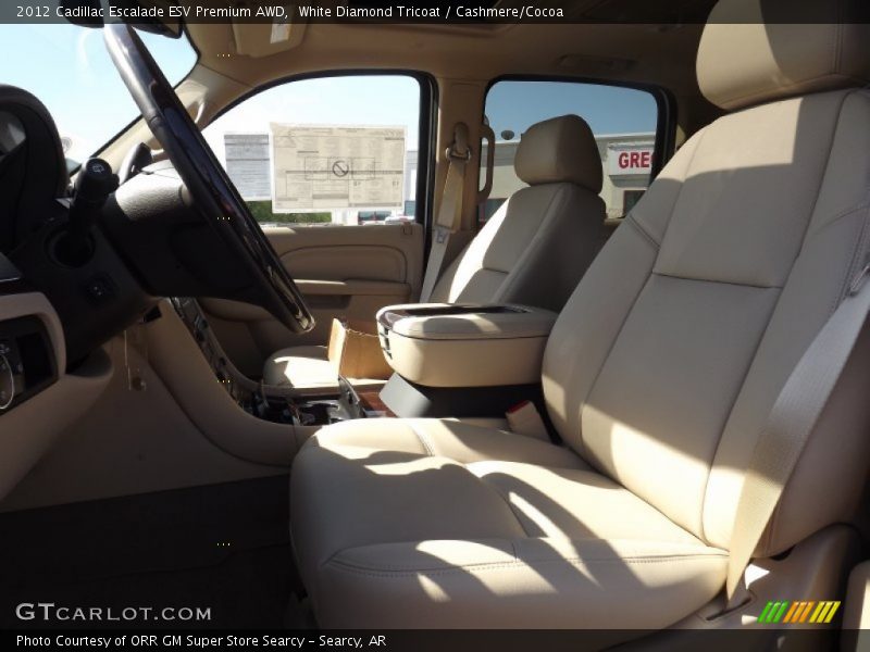 White Diamond Tricoat / Cashmere/Cocoa 2012 Cadillac Escalade ESV Premium AWD