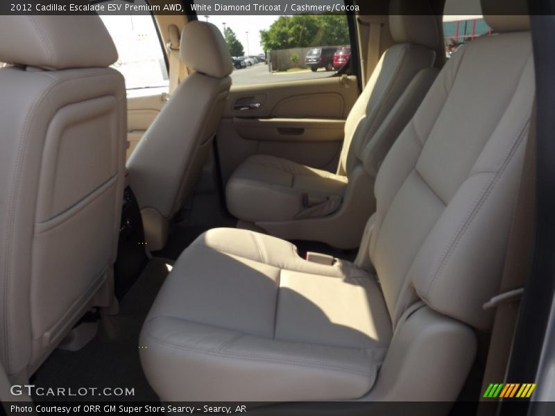 White Diamond Tricoat / Cashmere/Cocoa 2012 Cadillac Escalade ESV Premium AWD