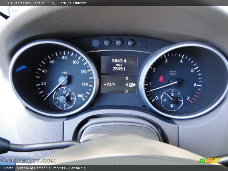 Black / Cashmere 2010 Mercedes-Benz ML 350