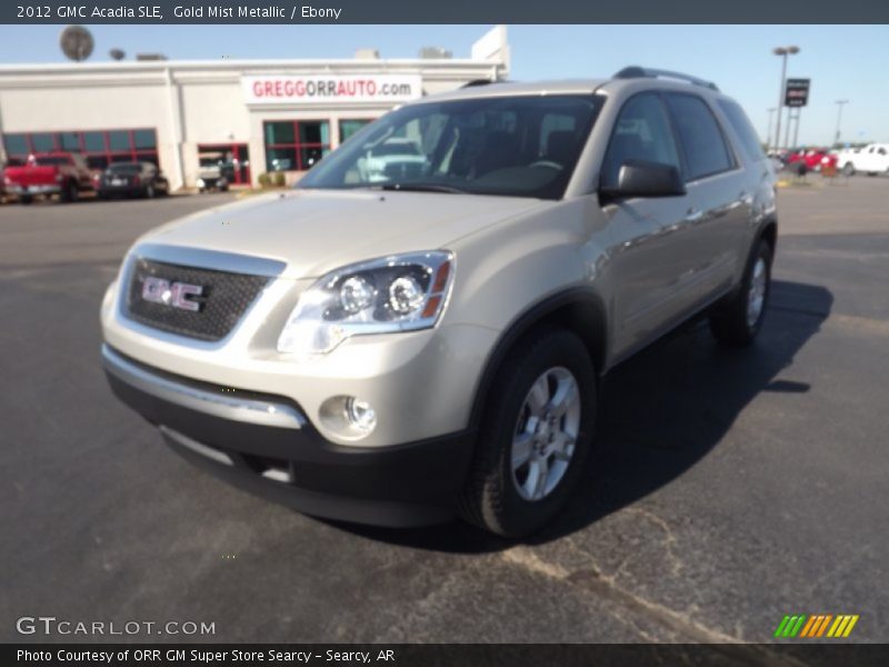 Gold Mist Metallic / Ebony 2012 GMC Acadia SLE