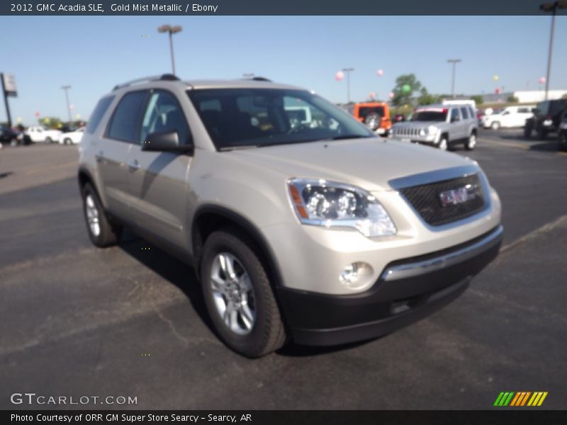 Gold Mist Metallic / Ebony 2012 GMC Acadia SLE