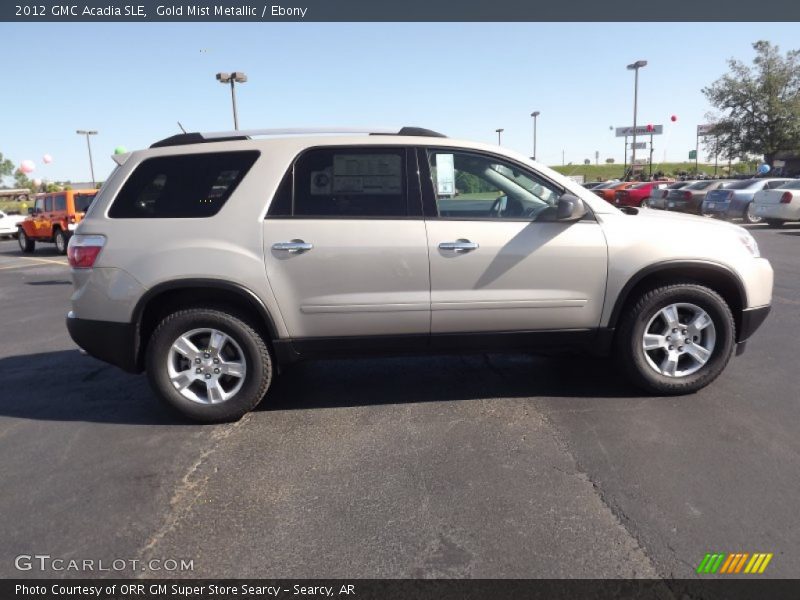 Gold Mist Metallic / Ebony 2012 GMC Acadia SLE