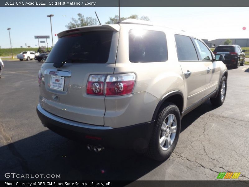 Gold Mist Metallic / Ebony 2012 GMC Acadia SLE