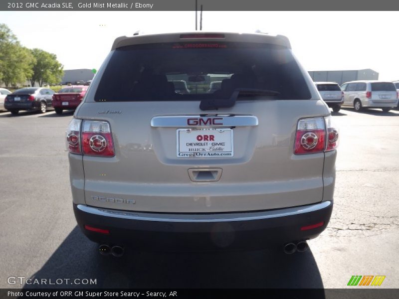 Gold Mist Metallic / Ebony 2012 GMC Acadia SLE
