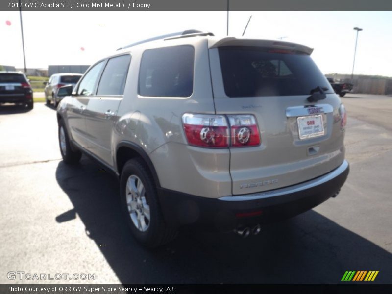 Gold Mist Metallic / Ebony 2012 GMC Acadia SLE