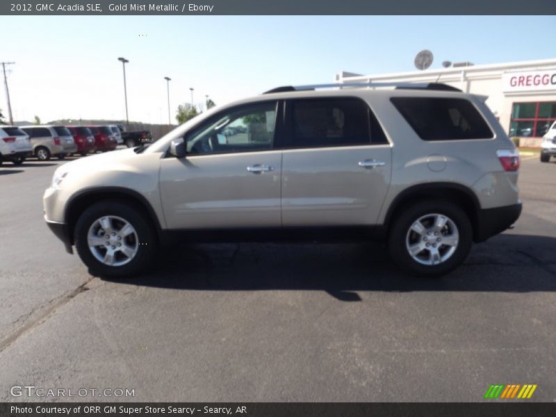 Gold Mist Metallic / Ebony 2012 GMC Acadia SLE