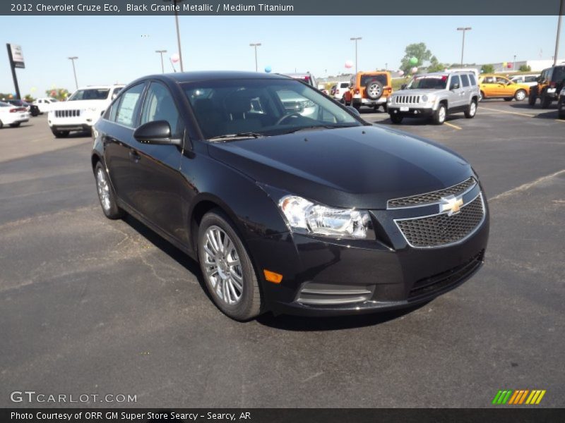 Black Granite Metallic / Medium Titanium 2012 Chevrolet Cruze Eco