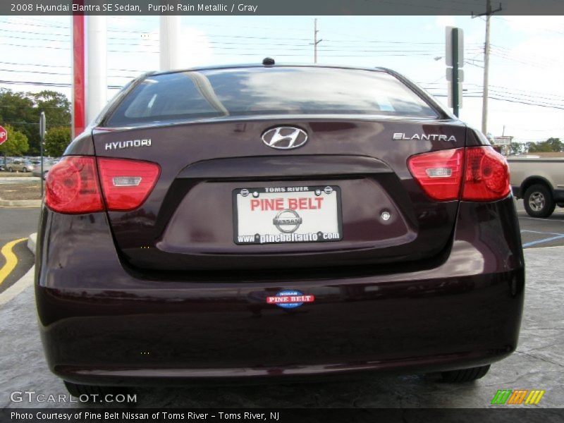 Purple Rain Metallic / Gray 2008 Hyundai Elantra SE Sedan