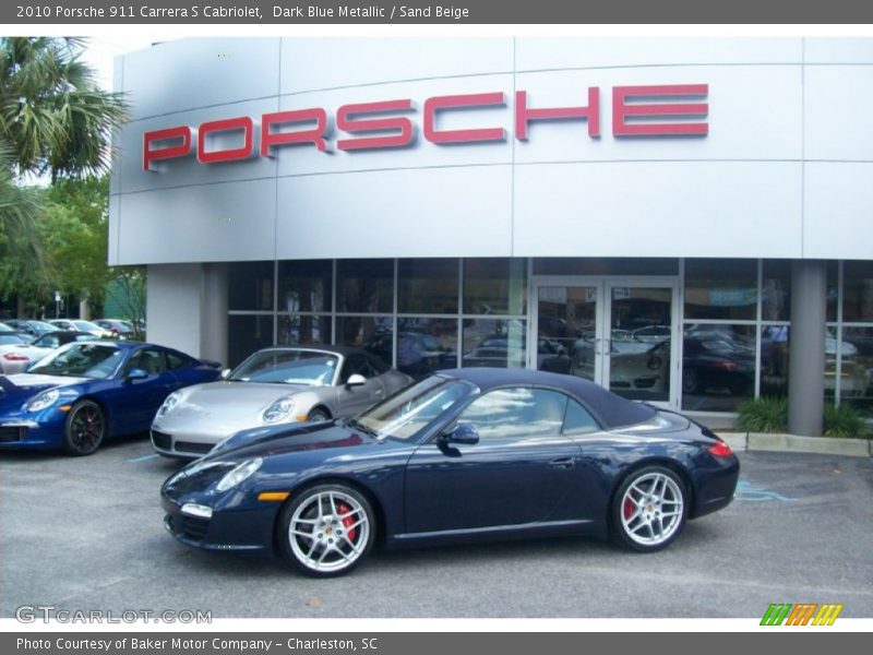 Dark Blue Metallic / Sand Beige 2010 Porsche 911 Carrera S Cabriolet