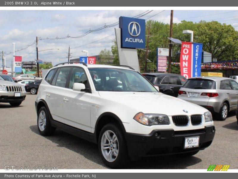 Alpine White / Black 2005 BMW X3 3.0i