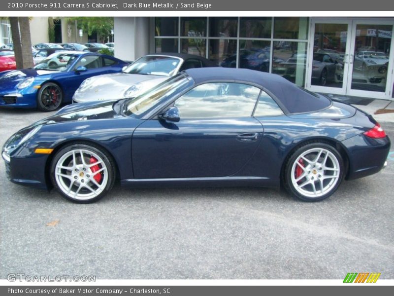 Dark Blue Metallic / Sand Beige 2010 Porsche 911 Carrera S Cabriolet