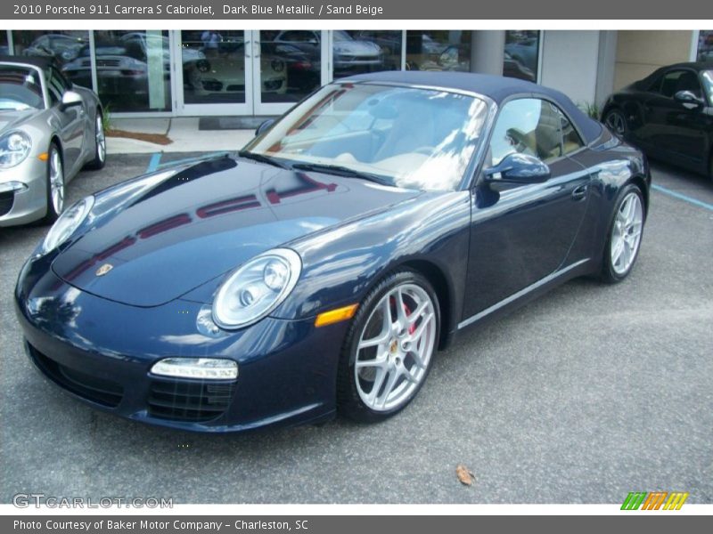 Dark Blue Metallic / Sand Beige 2010 Porsche 911 Carrera S Cabriolet