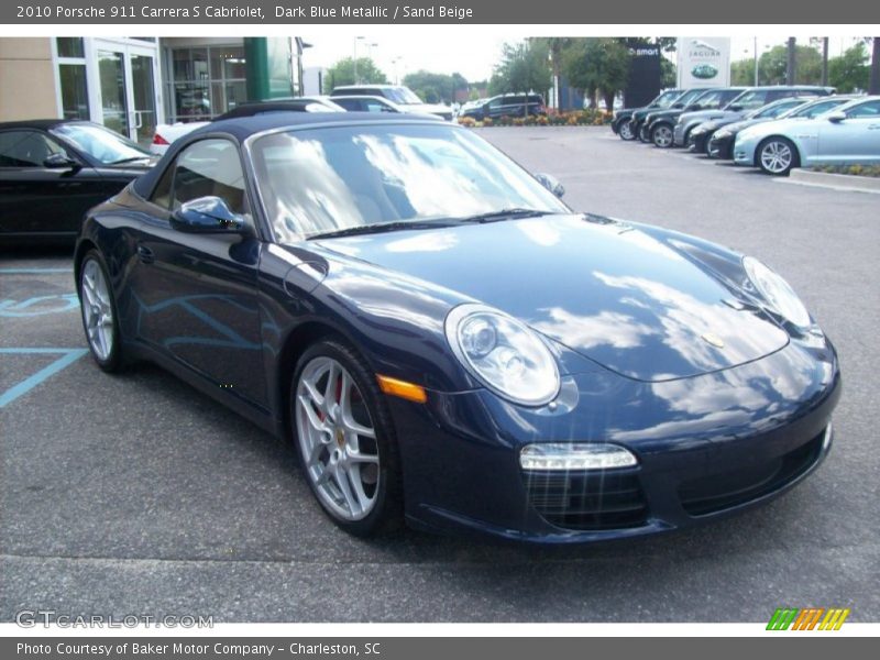 Dark Blue Metallic / Sand Beige 2010 Porsche 911 Carrera S Cabriolet