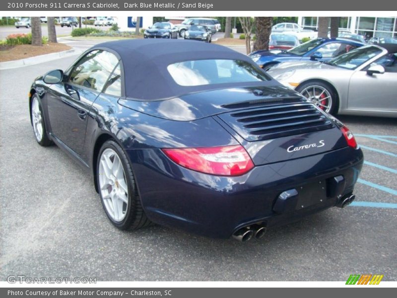 Dark Blue Metallic / Sand Beige 2010 Porsche 911 Carrera S Cabriolet