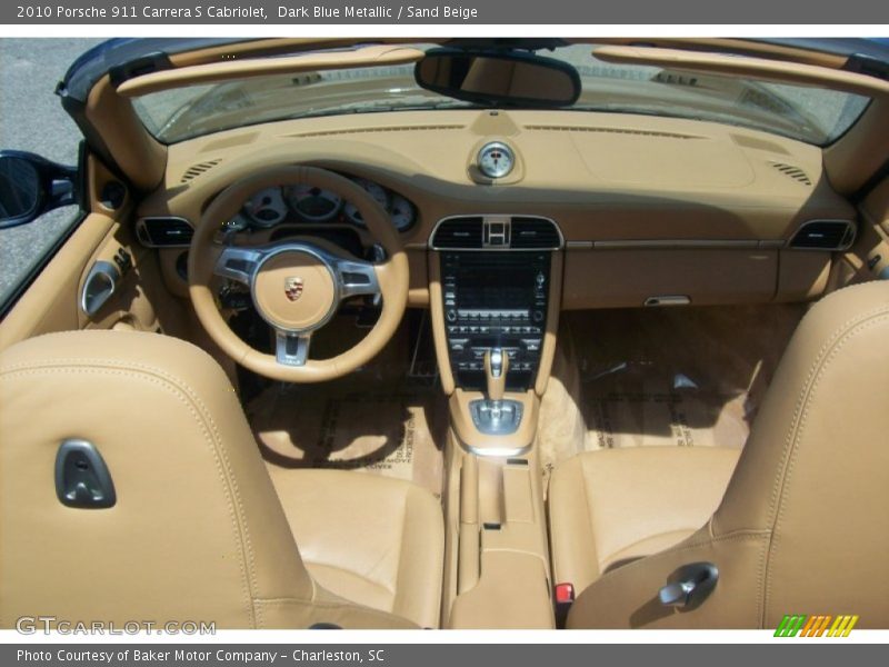 Dark Blue Metallic / Sand Beige 2010 Porsche 911 Carrera S Cabriolet