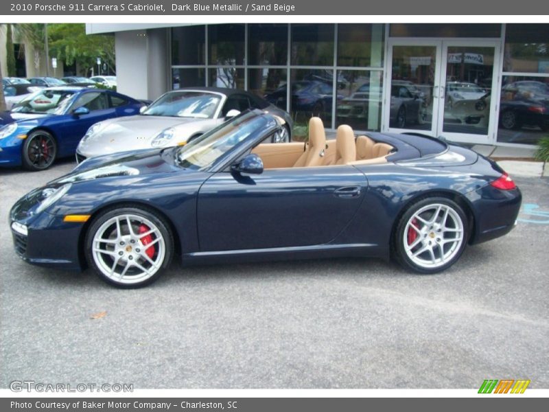Dark Blue Metallic / Sand Beige 2010 Porsche 911 Carrera S Cabriolet