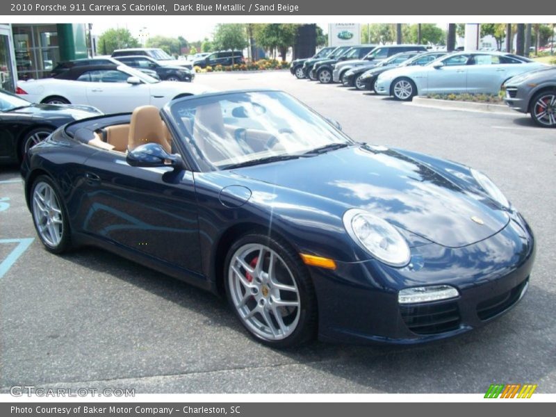 Dark Blue Metallic / Sand Beige 2010 Porsche 911 Carrera S Cabriolet