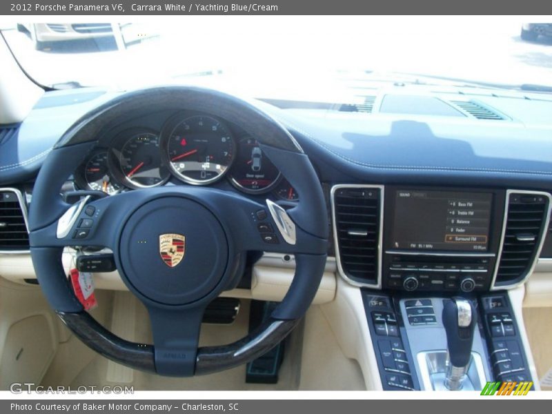 Carrara White / Yachting Blue/Cream 2012 Porsche Panamera V6