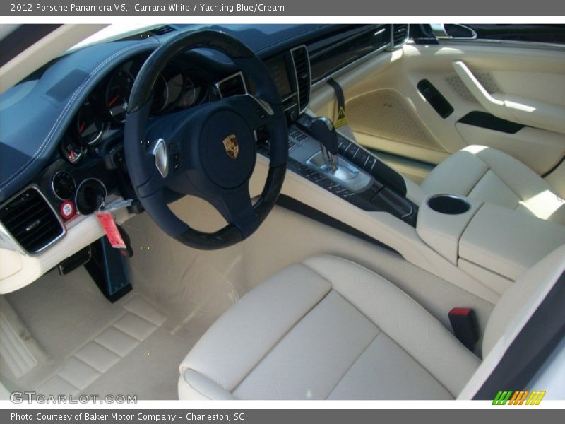 Carrara White / Yachting Blue/Cream 2012 Porsche Panamera V6
