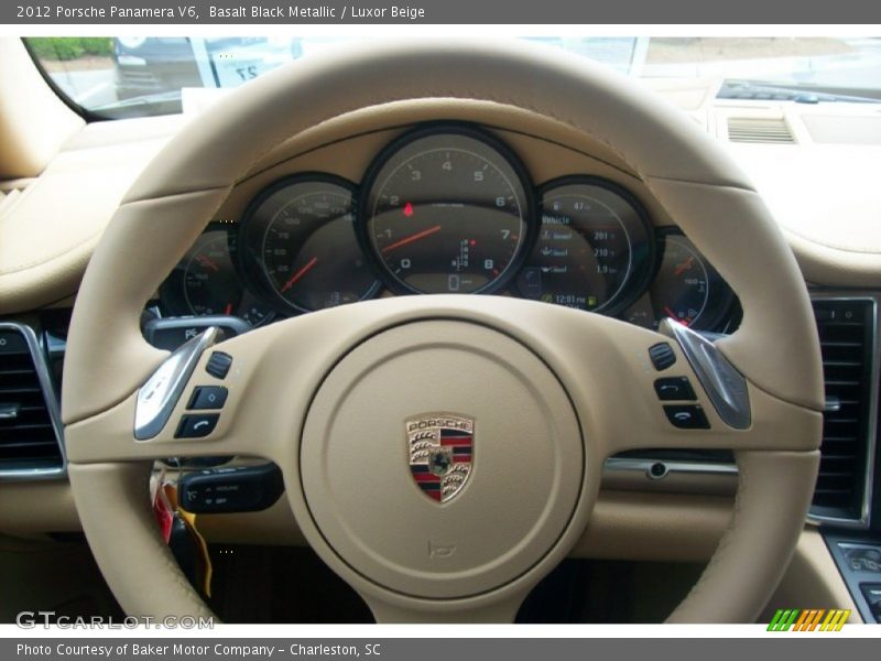 Basalt Black Metallic / Luxor Beige 2012 Porsche Panamera V6