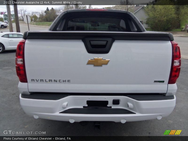 Summit White / Ebony 2012 Chevrolet Avalanche LS 4x4