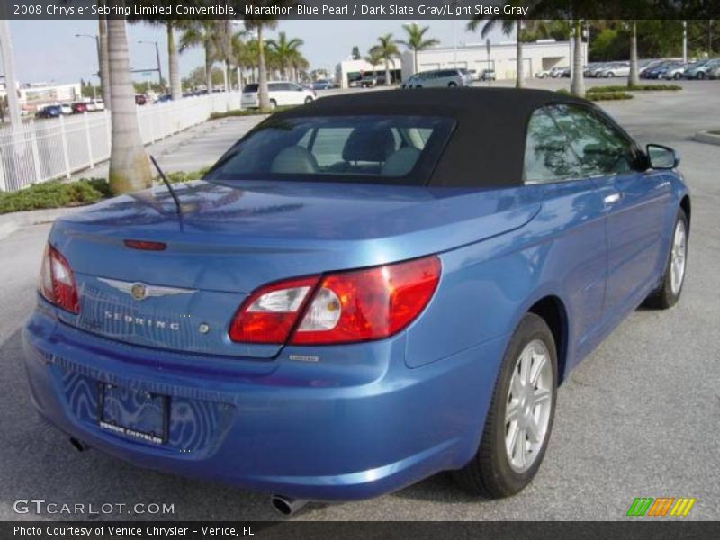 Marathon Blue Pearl / Dark Slate Gray/Light Slate Gray 2008 Chrysler Sebring Limited Convertible