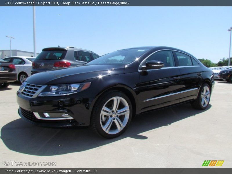 Deep Black Metallic / Desert Beige/Black 2013 Volkswagen CC Sport Plus