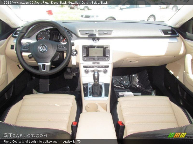 Deep Black Metallic / Desert Beige/Black 2013 Volkswagen CC Sport Plus