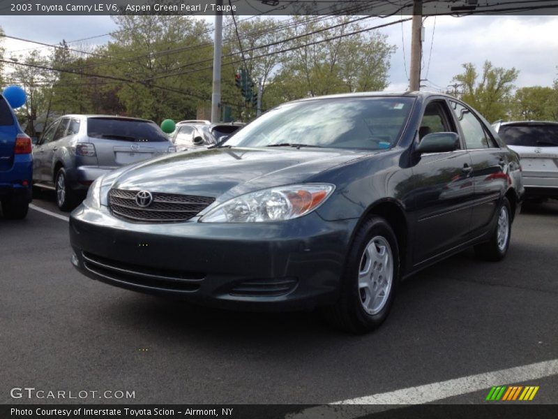 Aspen Green Pearl / Taupe 2003 Toyota Camry LE V6