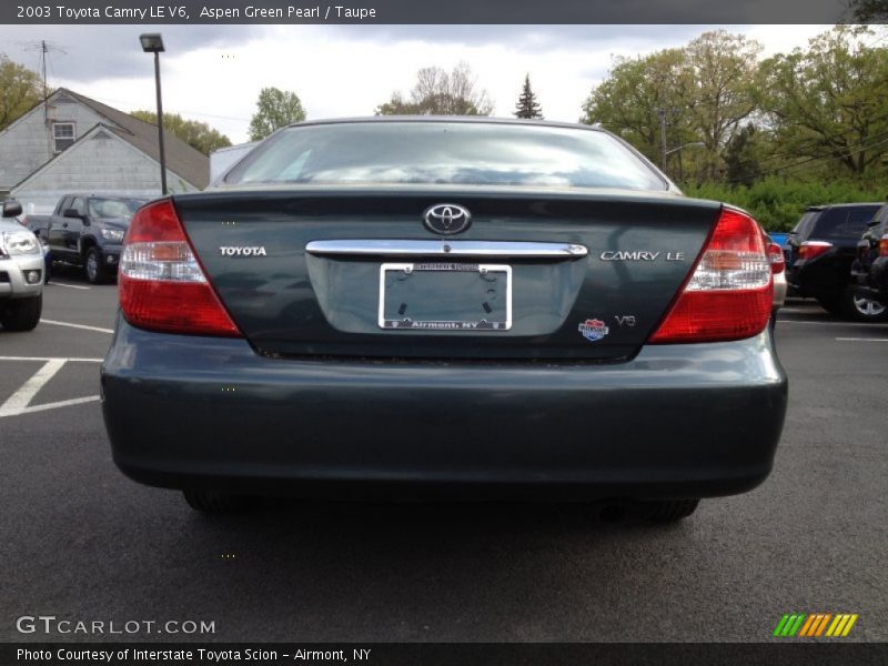 Aspen Green Pearl / Taupe 2003 Toyota Camry LE V6
