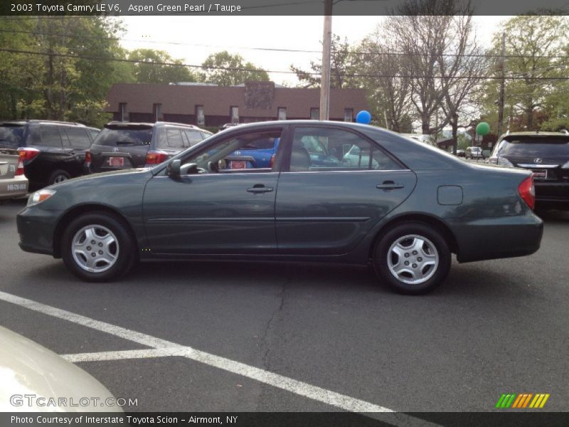 Aspen Green Pearl / Taupe 2003 Toyota Camry LE V6