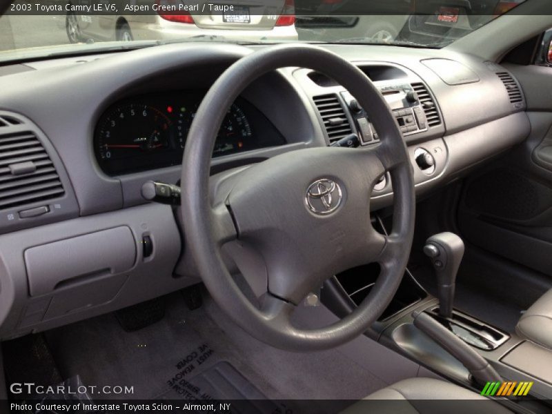 Aspen Green Pearl / Taupe 2003 Toyota Camry LE V6