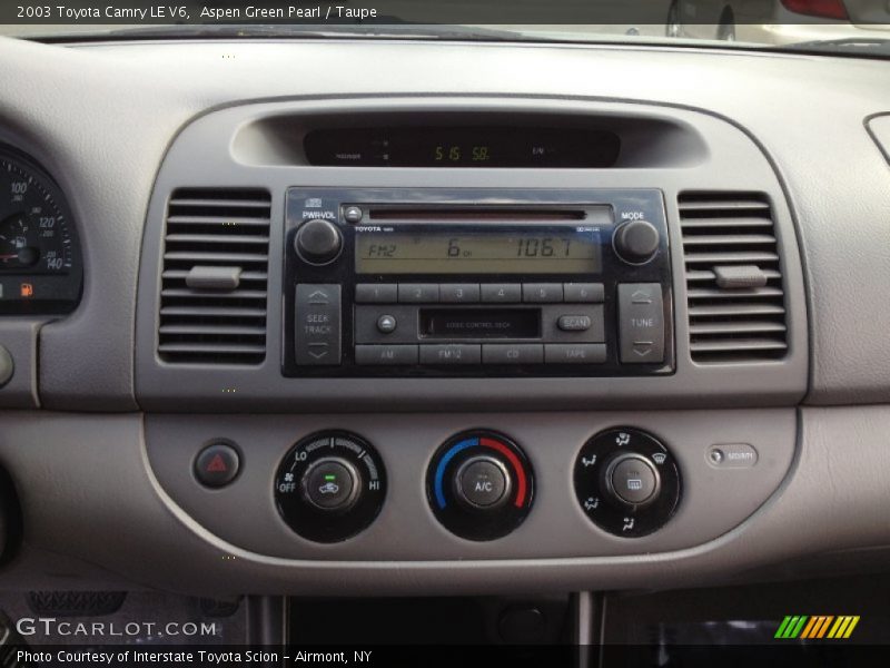 Aspen Green Pearl / Taupe 2003 Toyota Camry LE V6