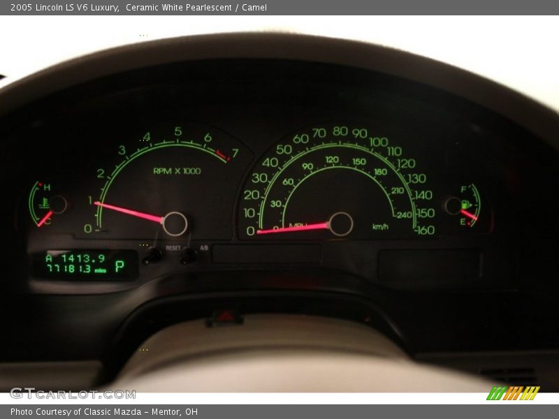 Ceramic White Pearlescent / Camel 2005 Lincoln LS V6 Luxury