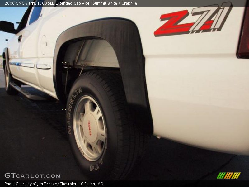 Summit White / Graphite 2000 GMC Sierra 1500 SLE Extended Cab 4x4