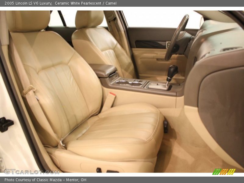 Ceramic White Pearlescent / Camel 2005 Lincoln LS V6 Luxury