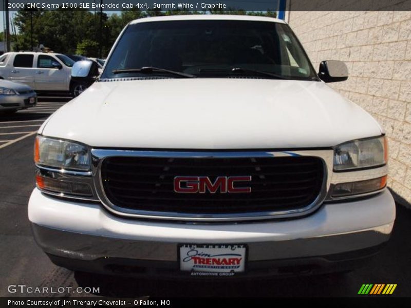 Summit White / Graphite 2000 GMC Sierra 1500 SLE Extended Cab 4x4