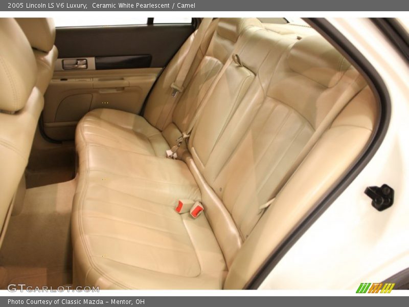 Ceramic White Pearlescent / Camel 2005 Lincoln LS V6 Luxury