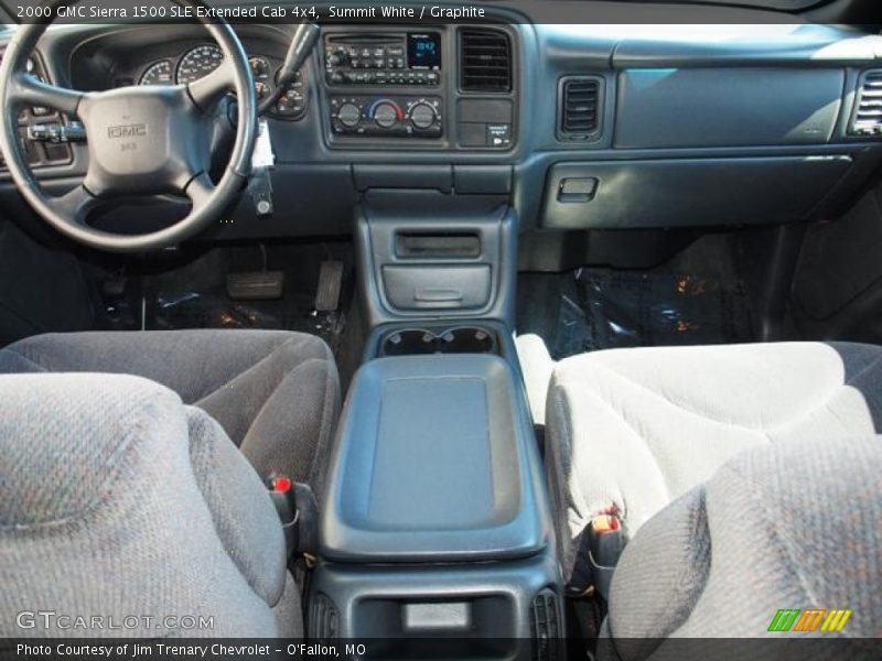 Summit White / Graphite 2000 GMC Sierra 1500 SLE Extended Cab 4x4
