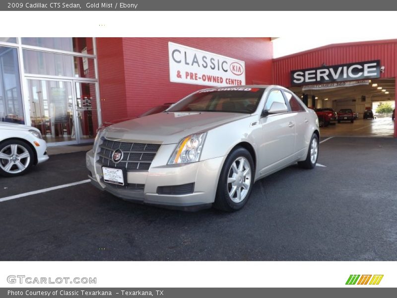 Gold Mist / Ebony 2009 Cadillac CTS Sedan