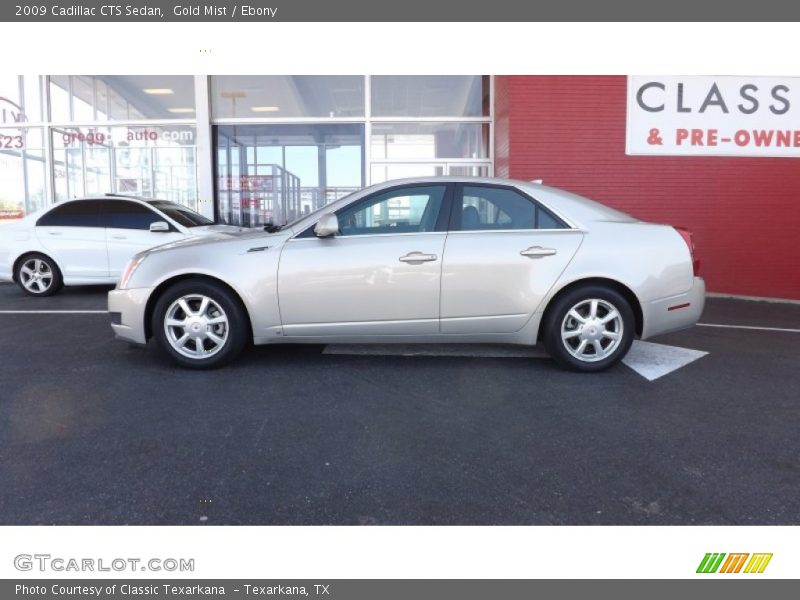 Gold Mist / Ebony 2009 Cadillac CTS Sedan