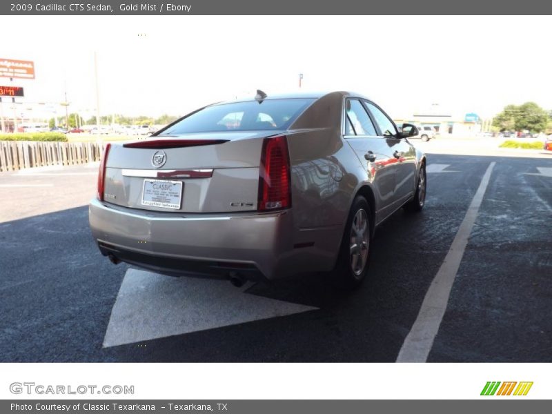 Gold Mist / Ebony 2009 Cadillac CTS Sedan