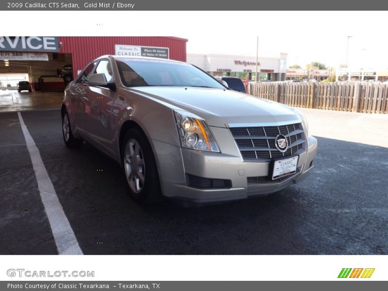 Gold Mist / Ebony 2009 Cadillac CTS Sedan