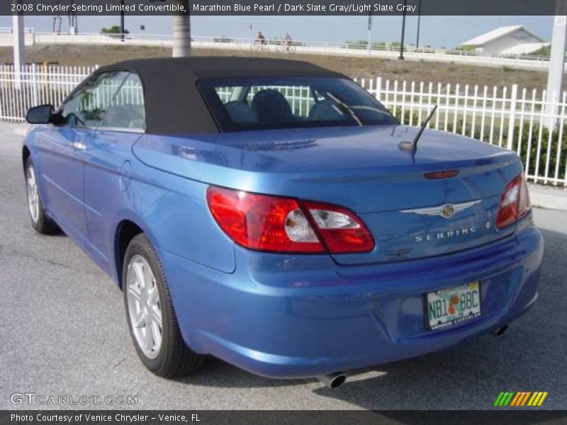 Marathon Blue Pearl / Dark Slate Gray/Light Slate Gray 2008 Chrysler Sebring Limited Convertible