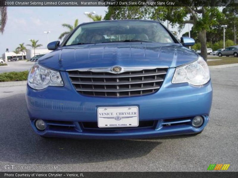 Marathon Blue Pearl / Dark Slate Gray/Light Slate Gray 2008 Chrysler Sebring Limited Convertible
