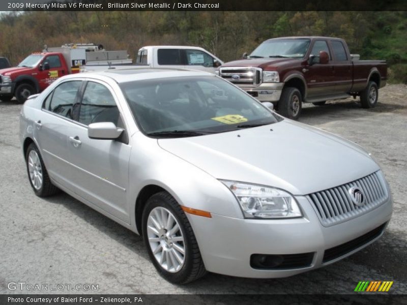 Brilliant Silver Metallic / Dark Charcoal 2009 Mercury Milan V6 Premier