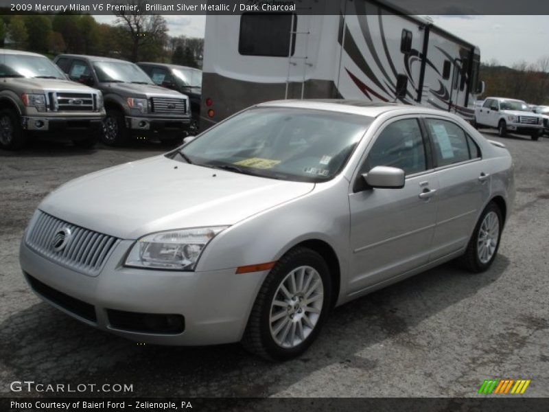 Brilliant Silver Metallic / Dark Charcoal 2009 Mercury Milan V6 Premier